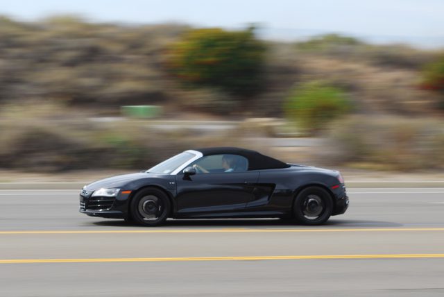 panning shot of a car