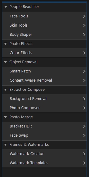 Edit menu