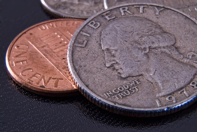 macro photos of coins