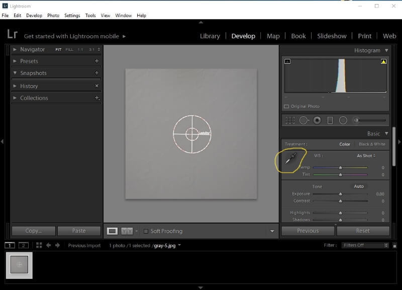 lightroom menu