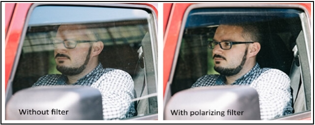 effect of polarizing filter