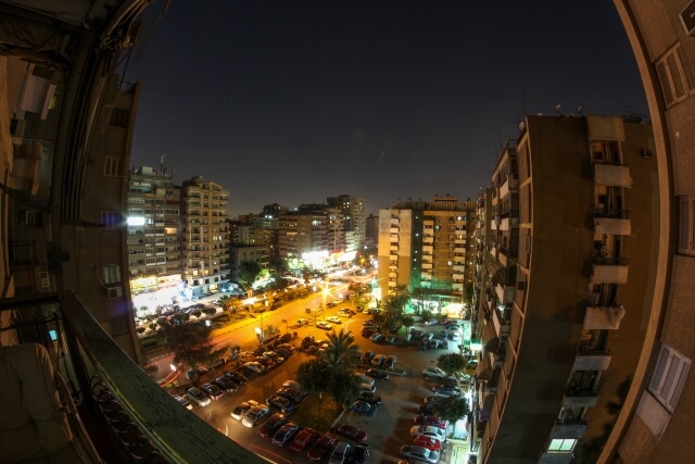 cityscape at night