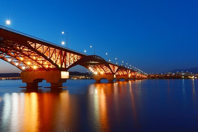 bridge at golden hour