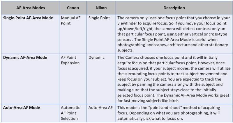 Area Modes