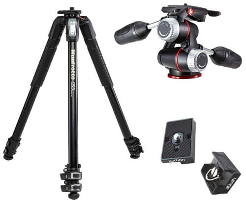 Manfrotto MT055XPRO3 Aluminium 3-Section Tripod Kit w/ MHXPRO3W X-PRO 3-Way Head