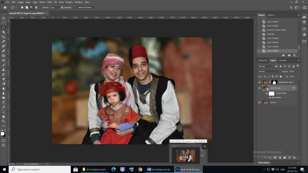 Blur Background in Photoshop CC