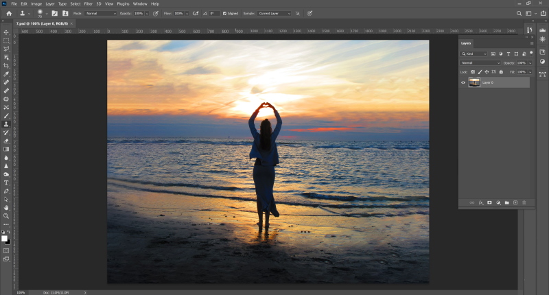 How to Stretch Image - Photoshop