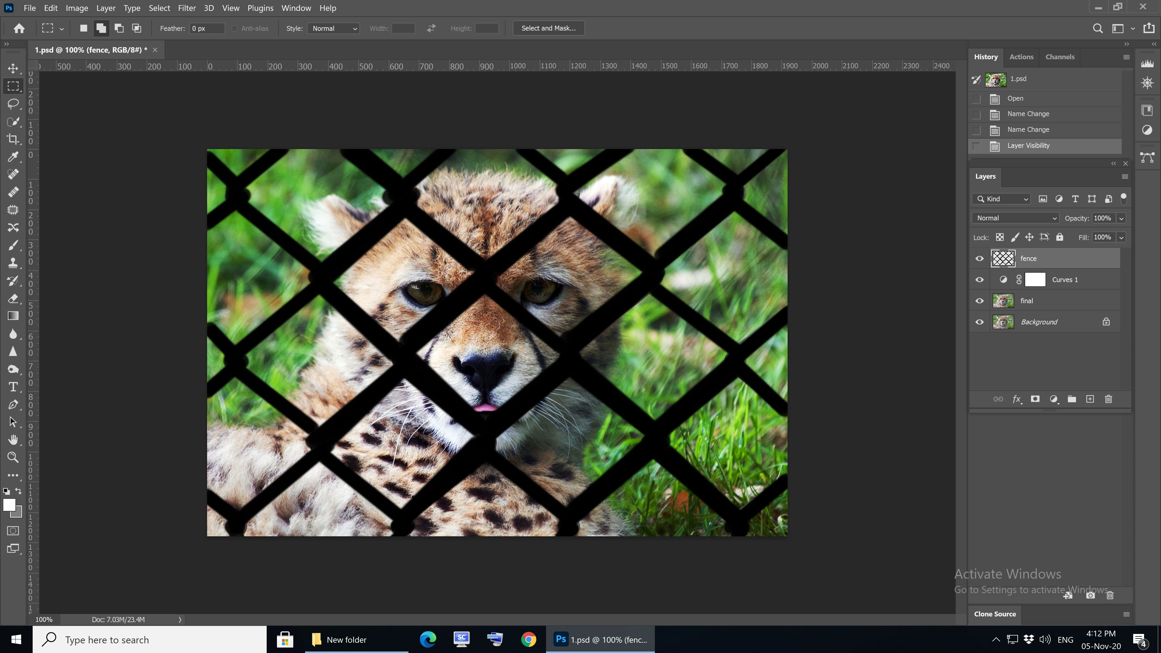 Remove Fence in Photoshop