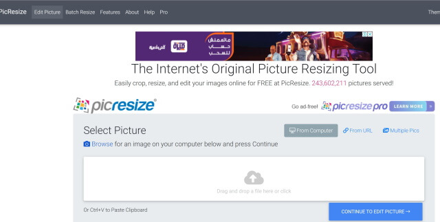 Resize Image Online Free