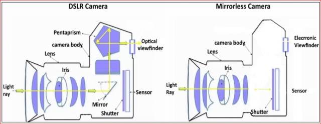 Comparison between DSLR and Mirrorless camera design