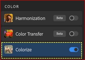 The Colorize filter in the Nural window