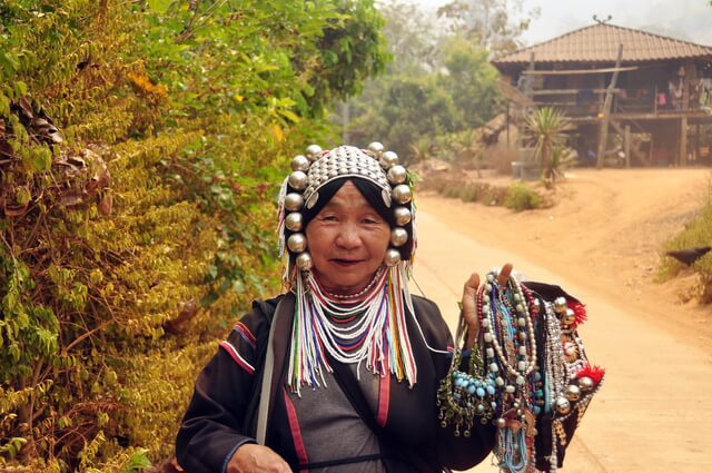 nomadic tribes woman wearing local customs